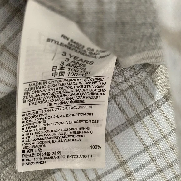 NWT babyGap Toddler Boys Plaid Shirt Gap Size 3 - Picture 5 of 5